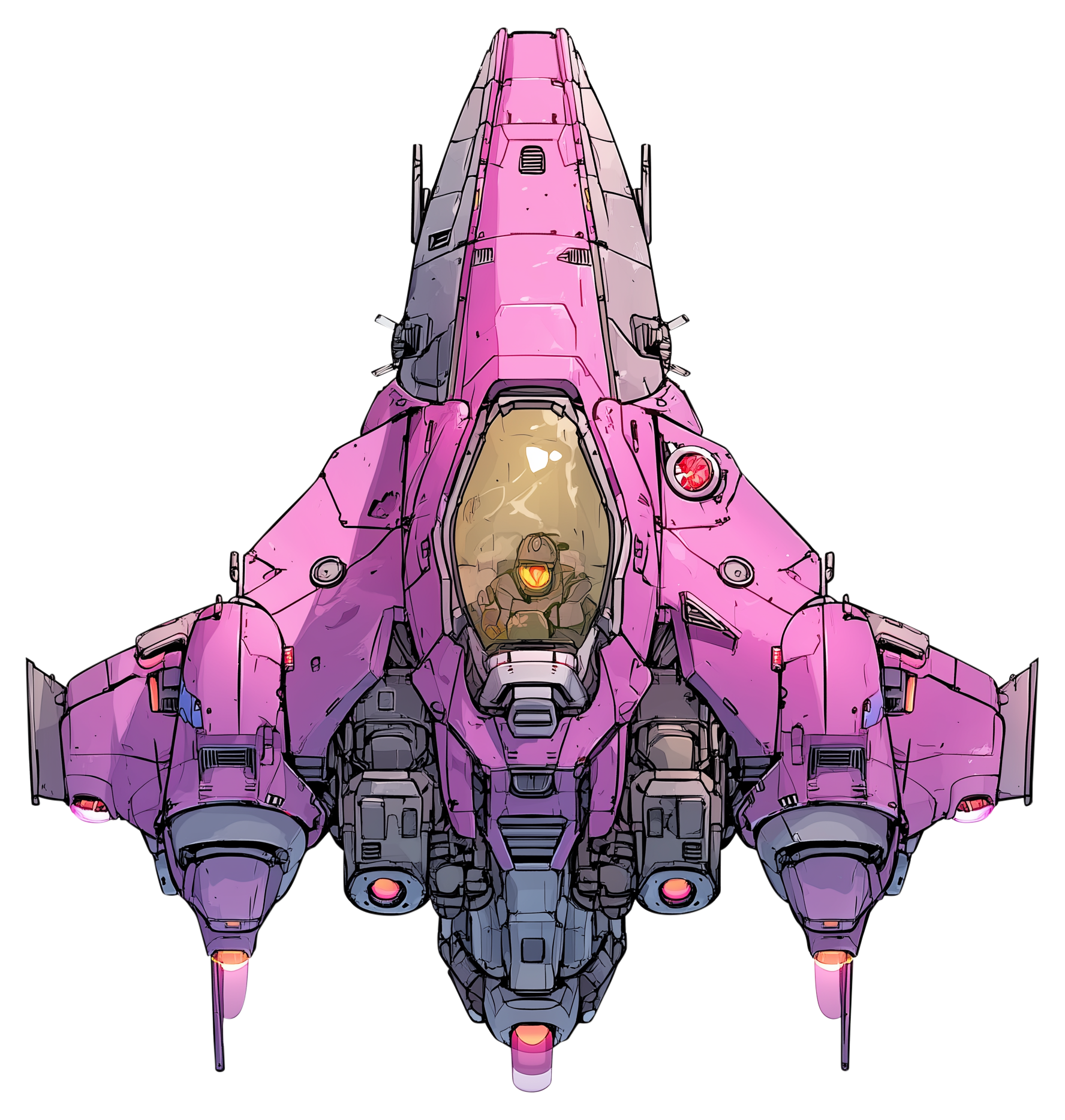 Preview for Pink-fighter-jet-illustration-spaceship-sticker-b1285