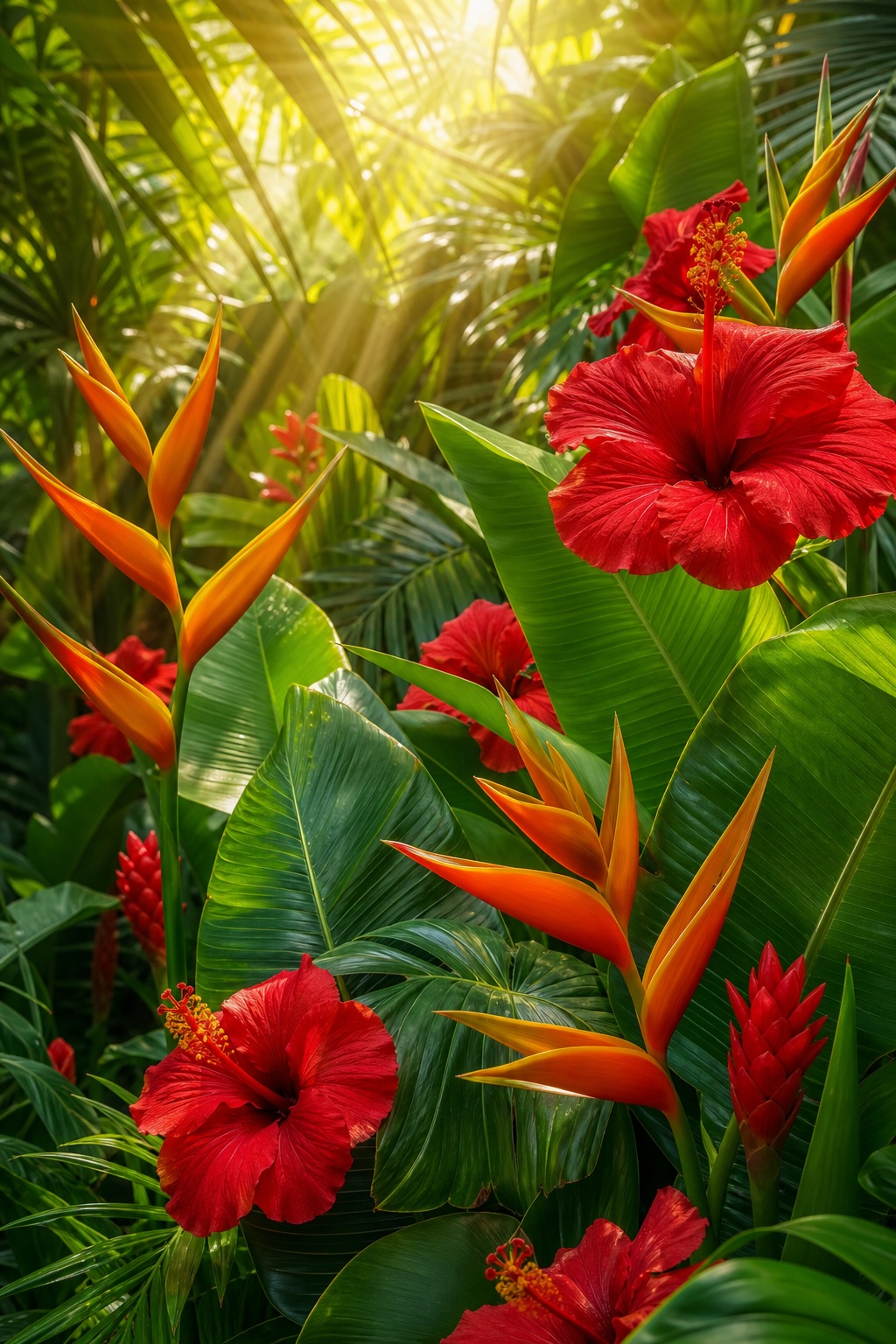 Preview for Tropical Hibiscus Floral Stock Background