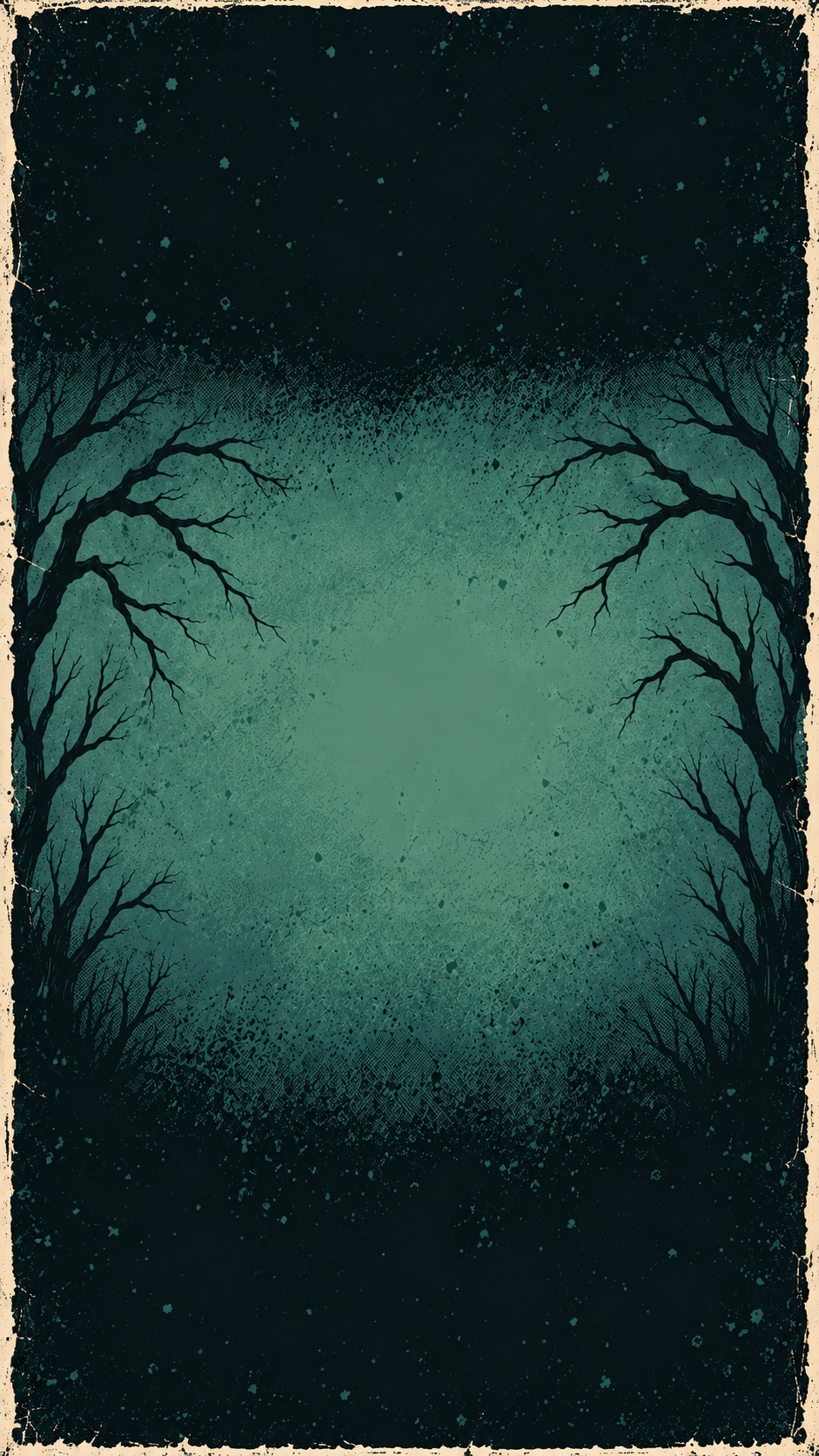 Preview for Vintage Horror Teal Forest Story Background