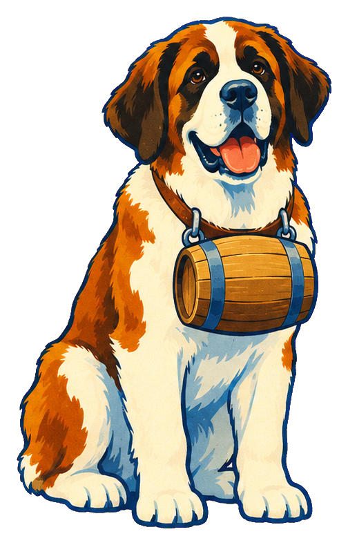 Preview for Alpine Ski Saint Bernard Rescue Dog