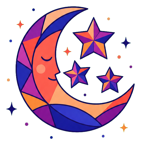 Preview for Crescent Moon Star Sticker