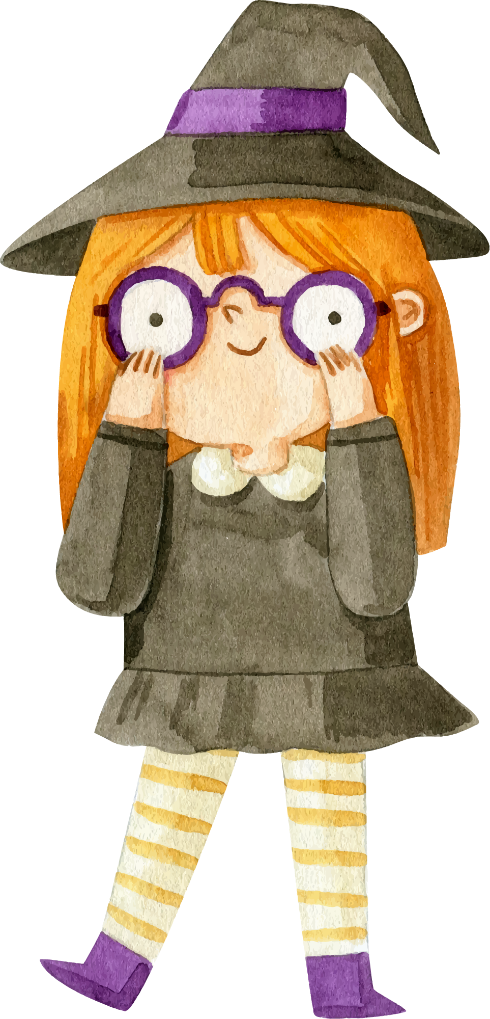 Preview for Cartoon-witch-illustration-halloween-watercolor-sticker-280f1