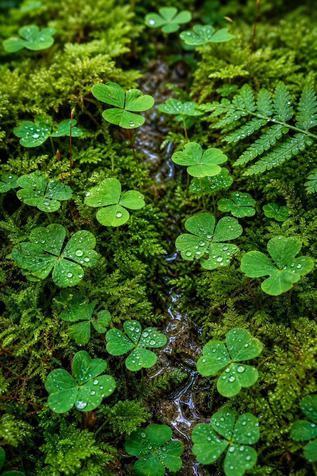Preview for Moss And Clover Stock Background