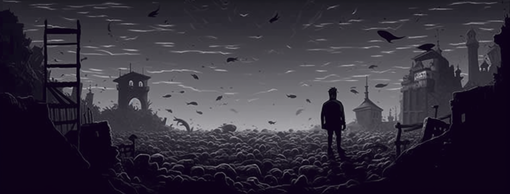 Preview for Post-apocalyptic-landscape-illustration-ai-facebook-background-32f49