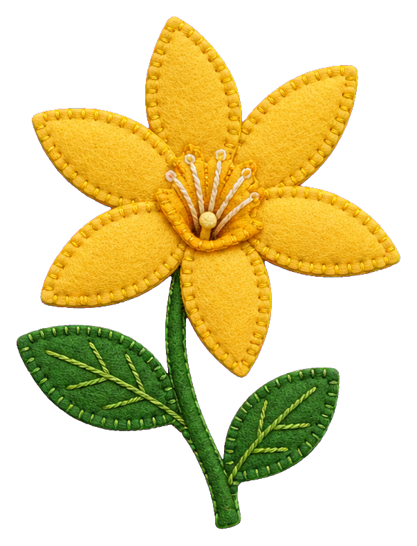 Preview for Golden Jasmine Felt Sticker