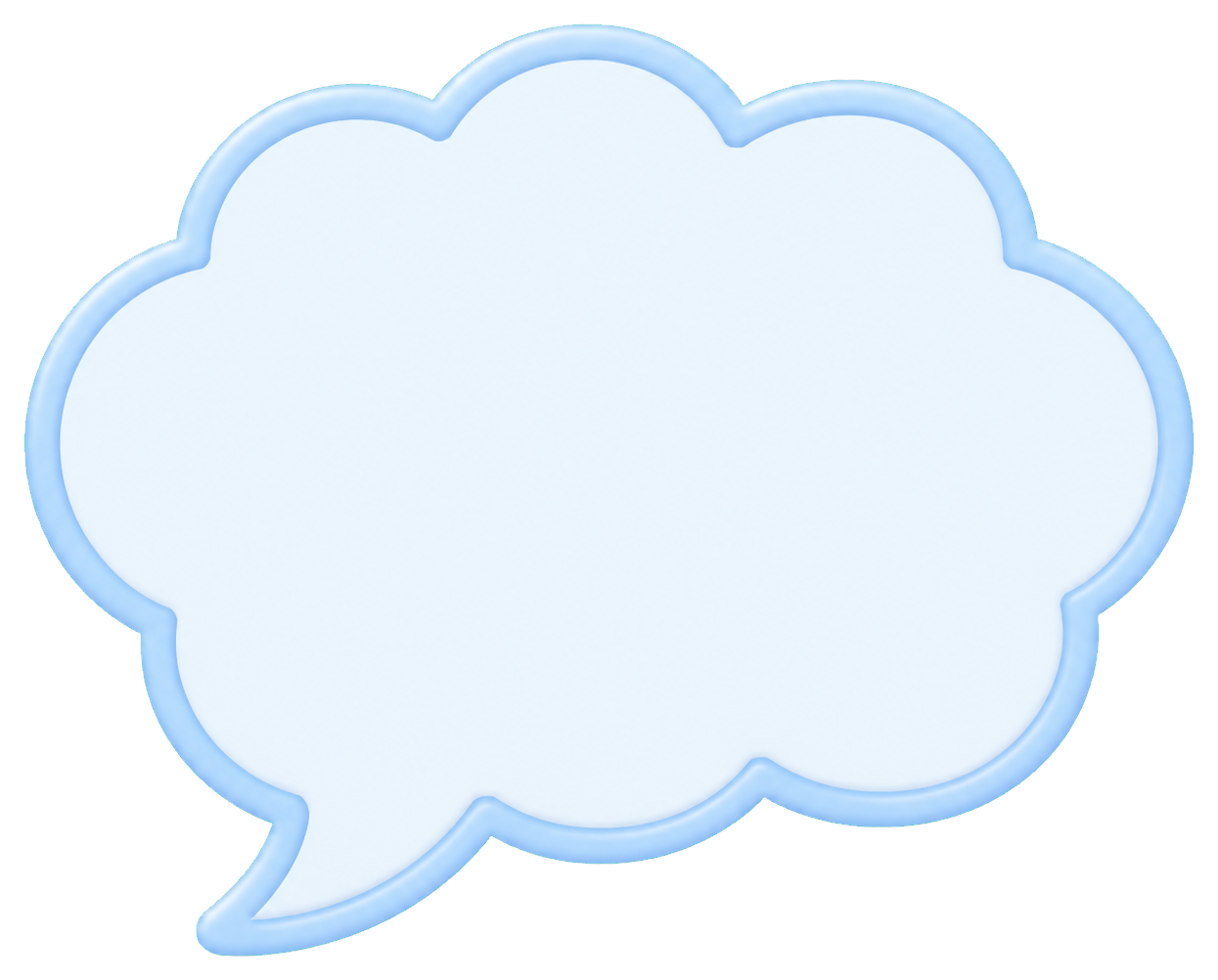 Preview for Speech Bubble Cloud Frame Sticker