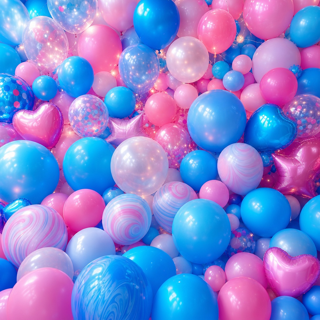 Preview for Birthday Balloon Wall Stock Background