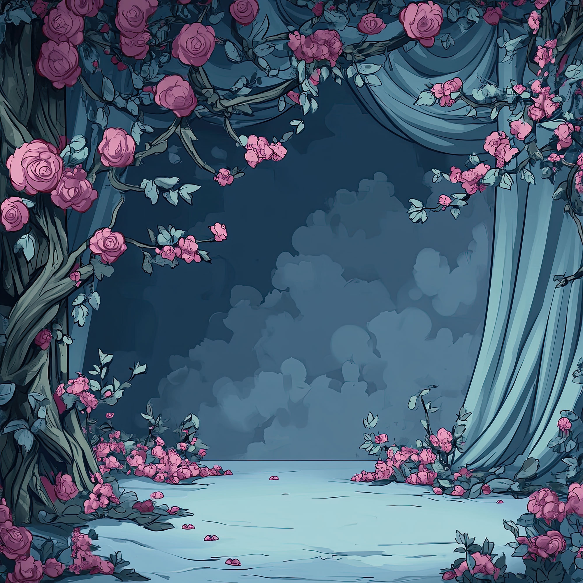 Preview for Enchanted-stage-floral-decor-nature-backdrop-background-1cbdc