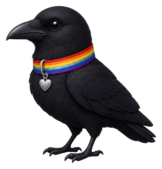 Preview for Rainbow Pride Raven Sticker