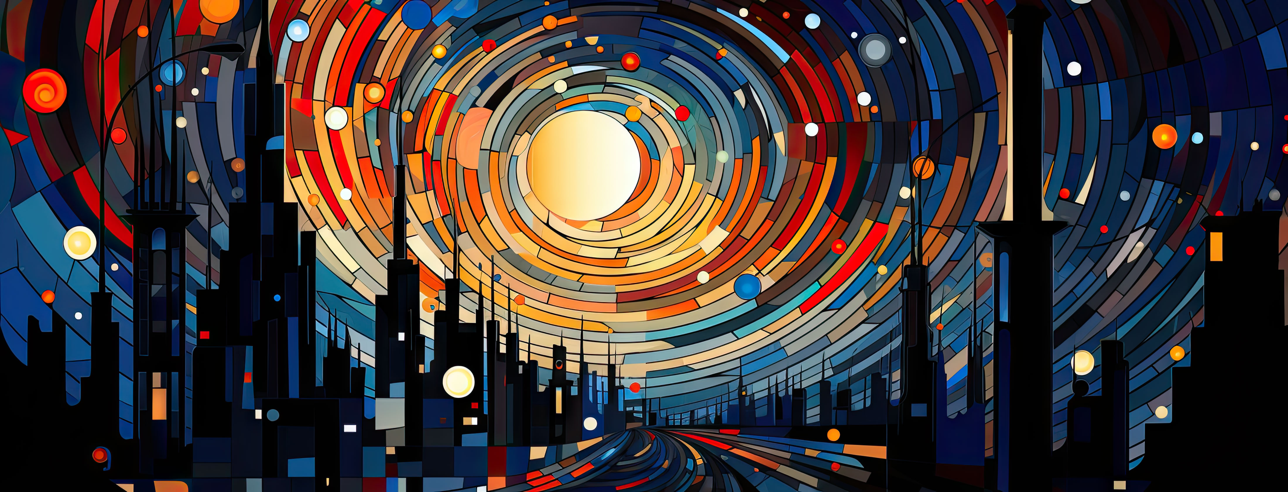 Preview for Abstract-city-nightlife-art-new-year-background-accba