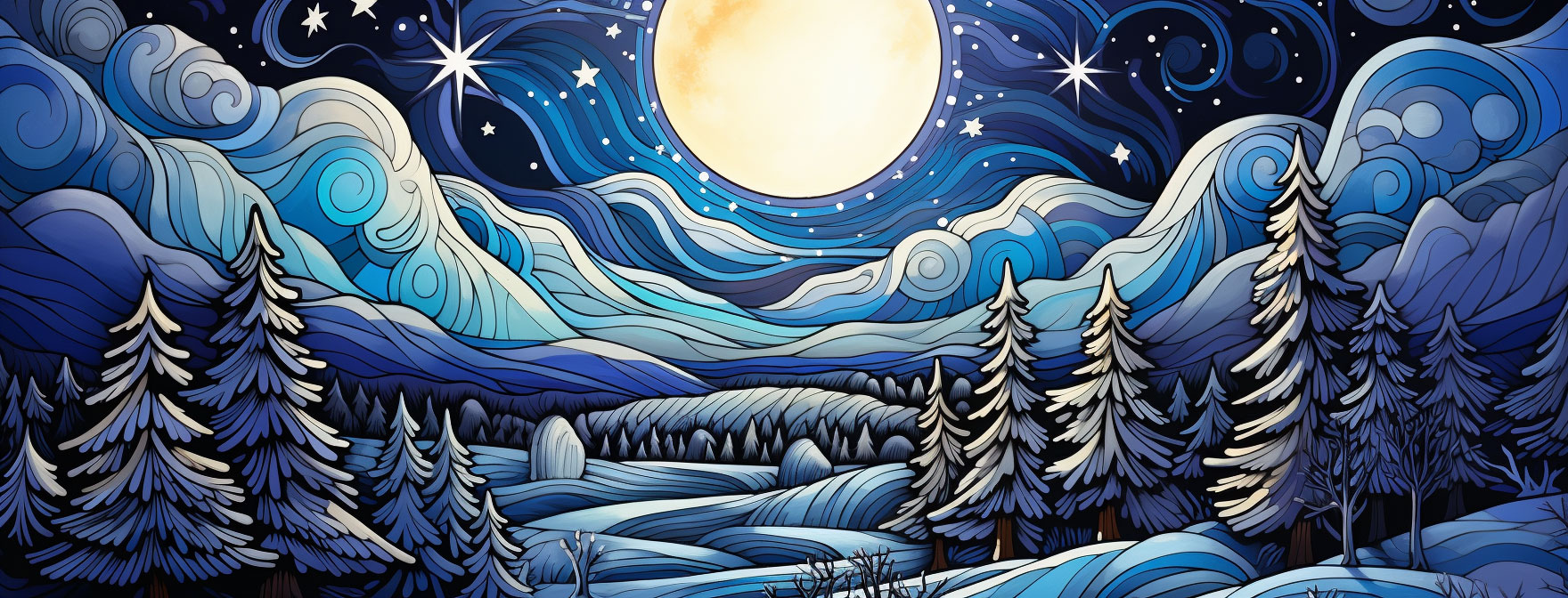 Preview for Moonlit-winter-landscape-christmas-cover-background-b0637