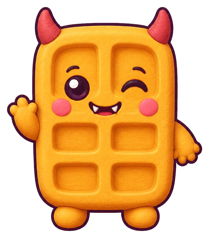 Preview for Waffle Wink Devil Cute Monster Sticker