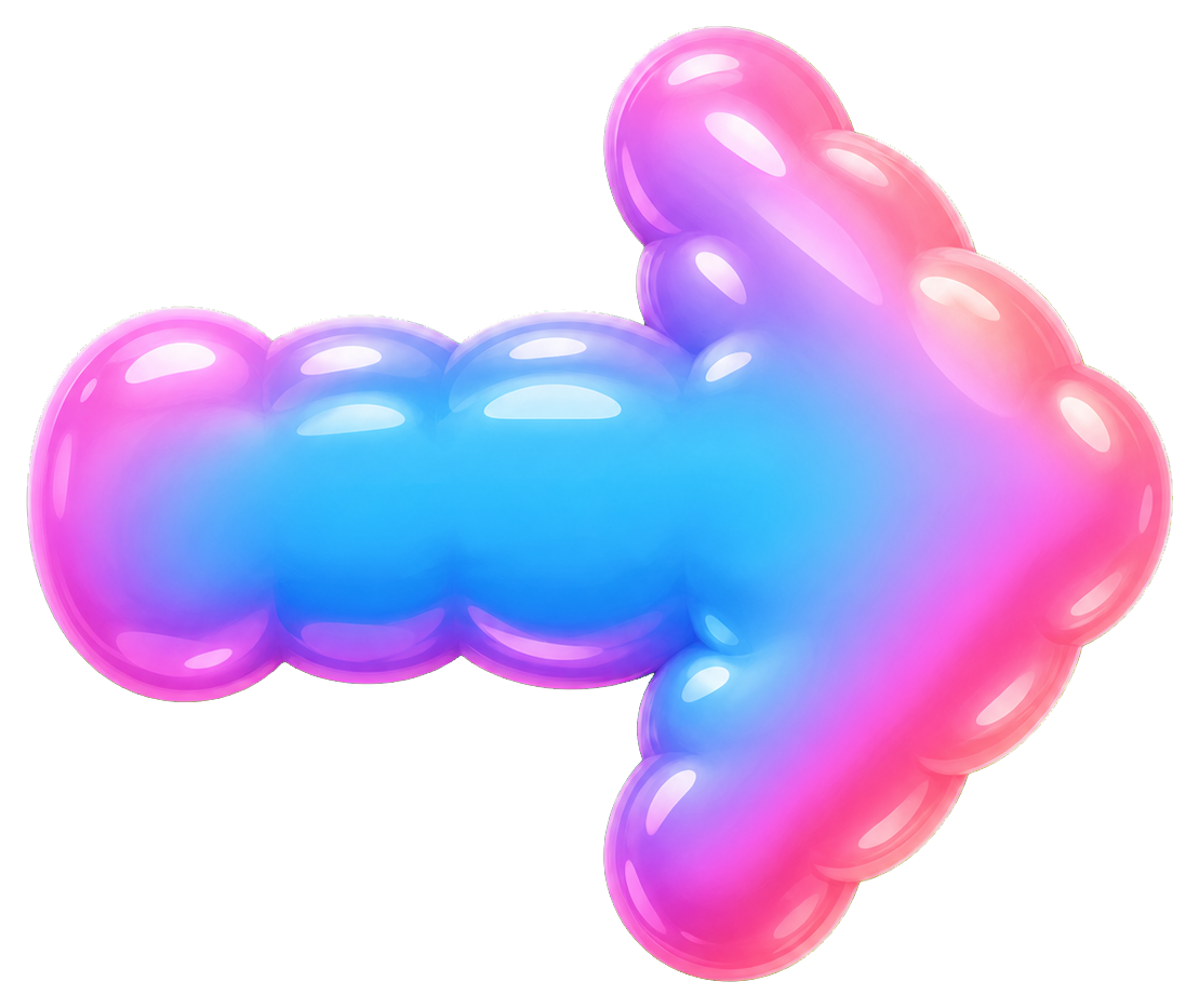 Preview for Glossy Bubble Arrow Sticker