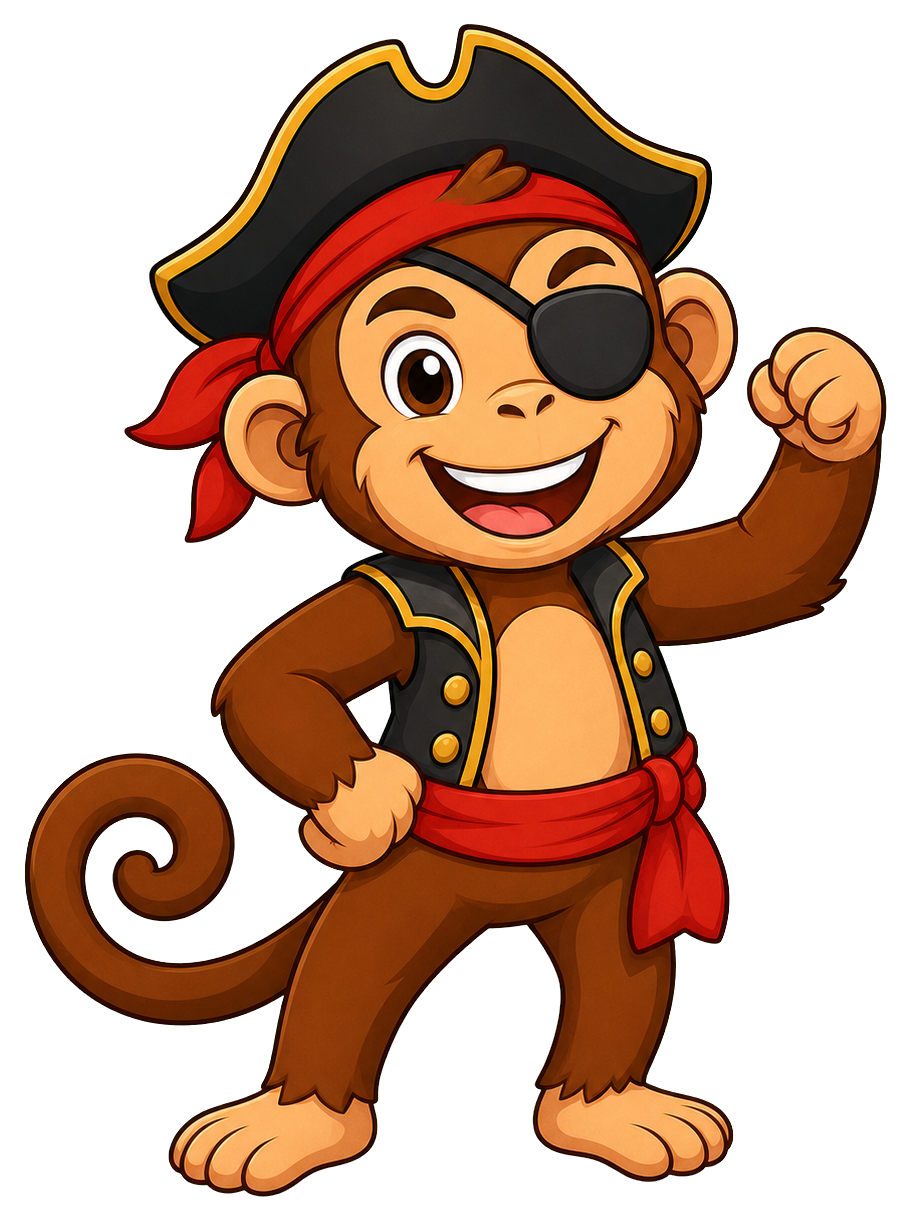 Preview for Pirate Monkey Sticker Graphic