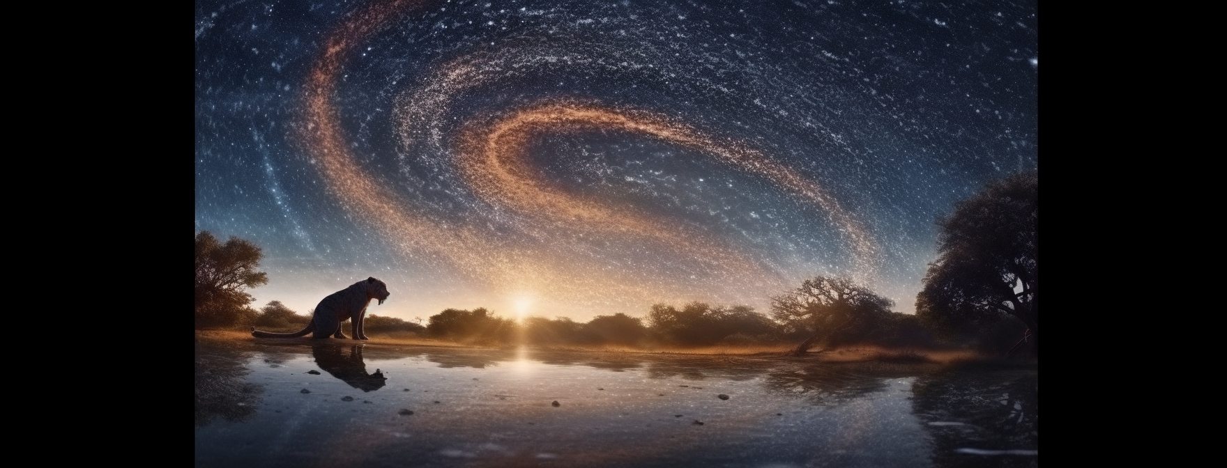 Preview for Galaxy-reflection-dusk-ai-facebook-background-2bfd5