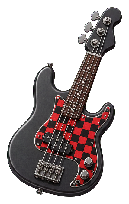 Preview for Checkerboard Bass Guitar Sticker