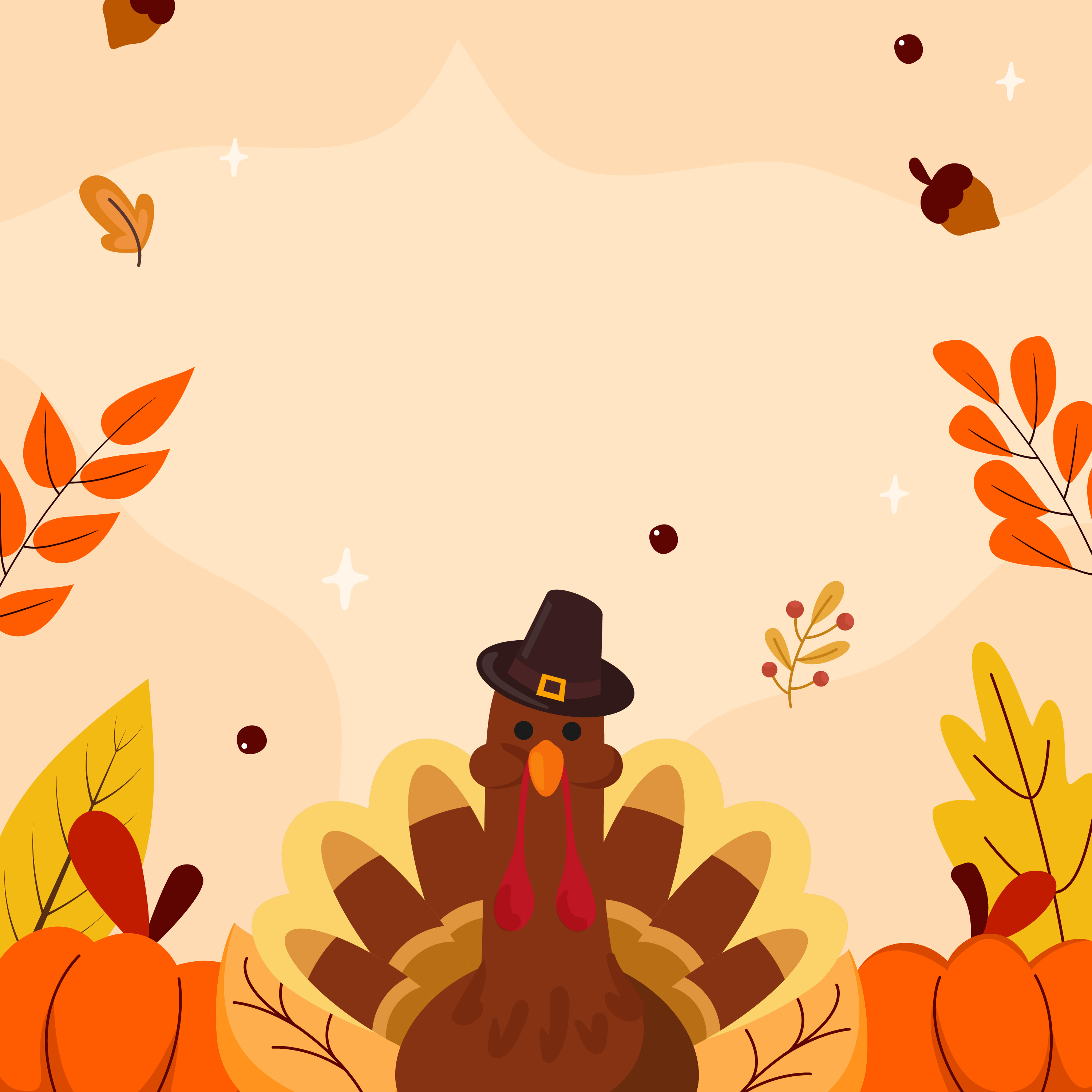 Preview for Thanksgiving-turkey-illustration-fall-background-10569