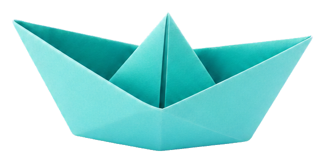 Preview for Aqua Folded Paper Boat Sticker