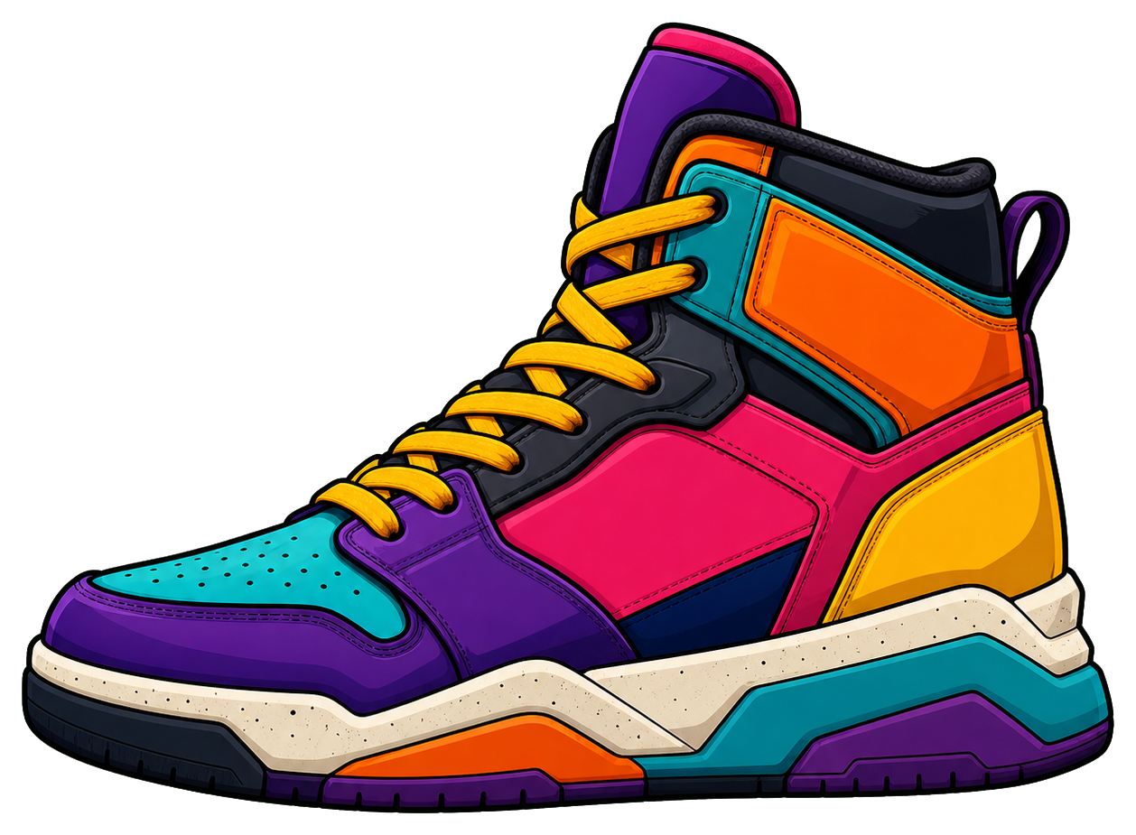 Preview for Colorful Sneaker Sticker Graphic