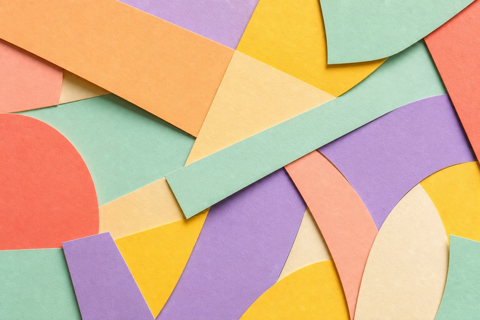 Preview for Pastel Citrus Geometric Paper Cut Background