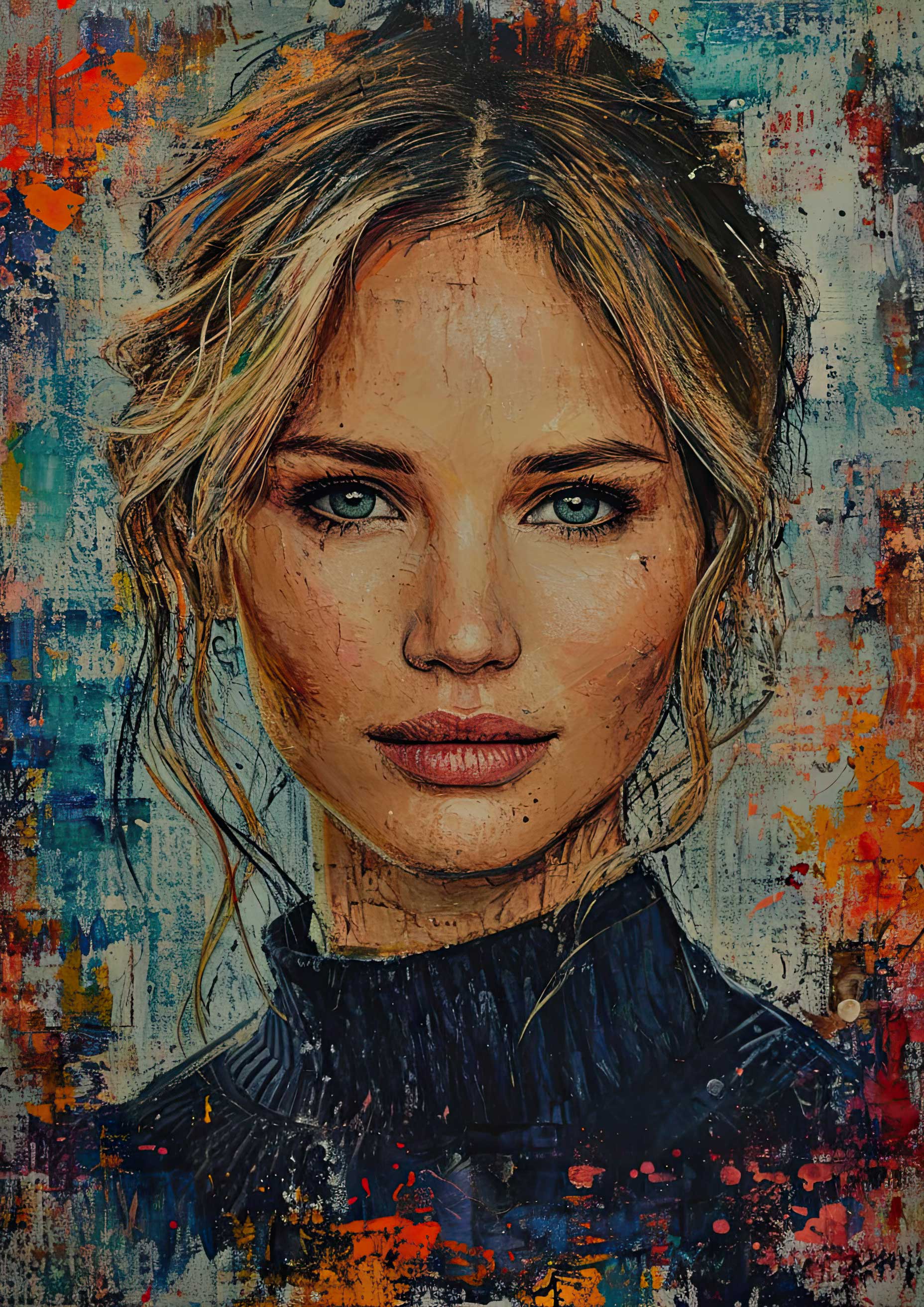 Preview for Vibrant-woman-portrait-art-celebrities-background-96ffb