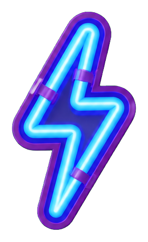 Preview for Neon Cyan Bolt Sticker