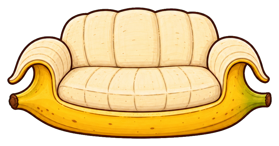 Preview for Banana Couch Sticker Graphic
