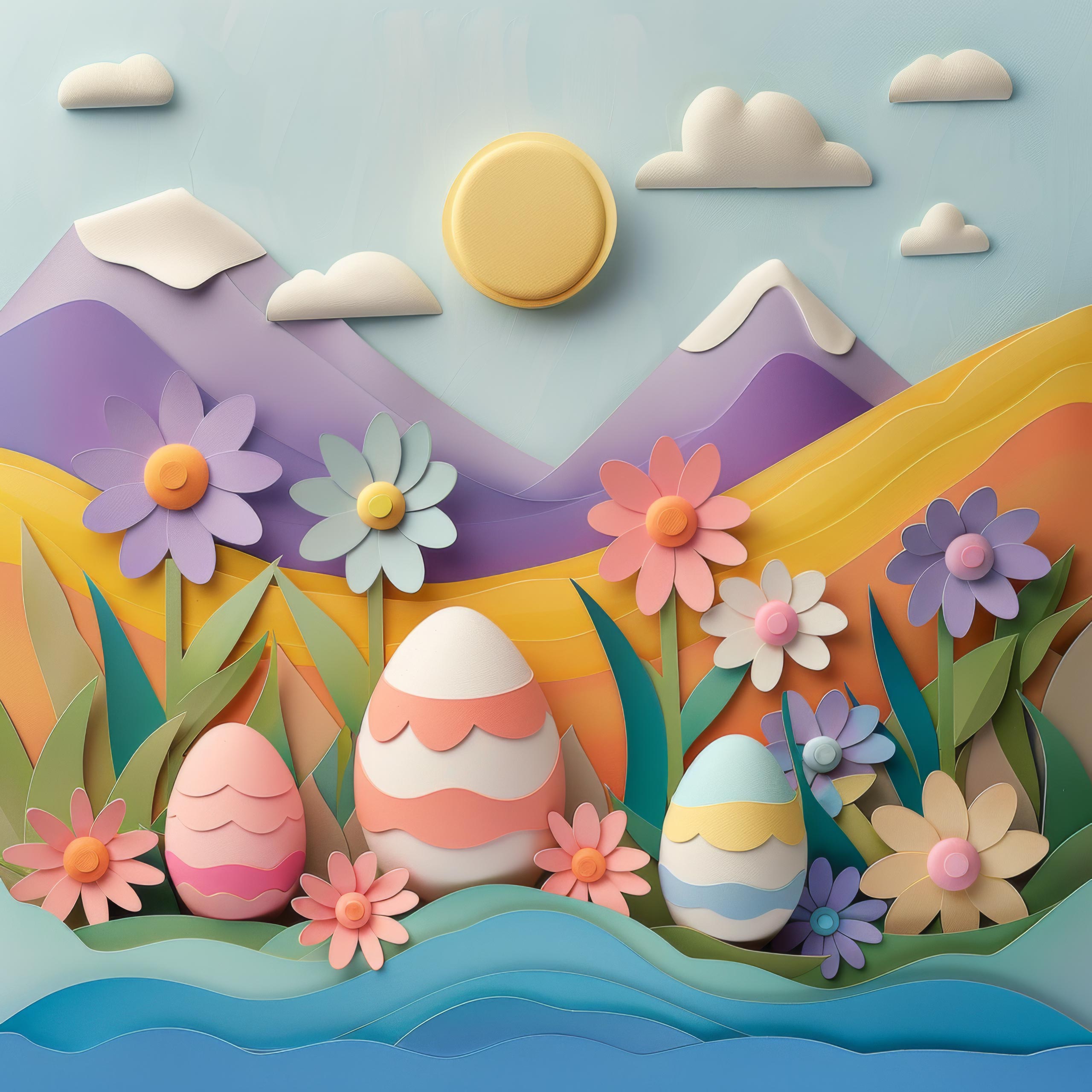 Preview for Easter-eggs-spring-landscape-background-7fd9c