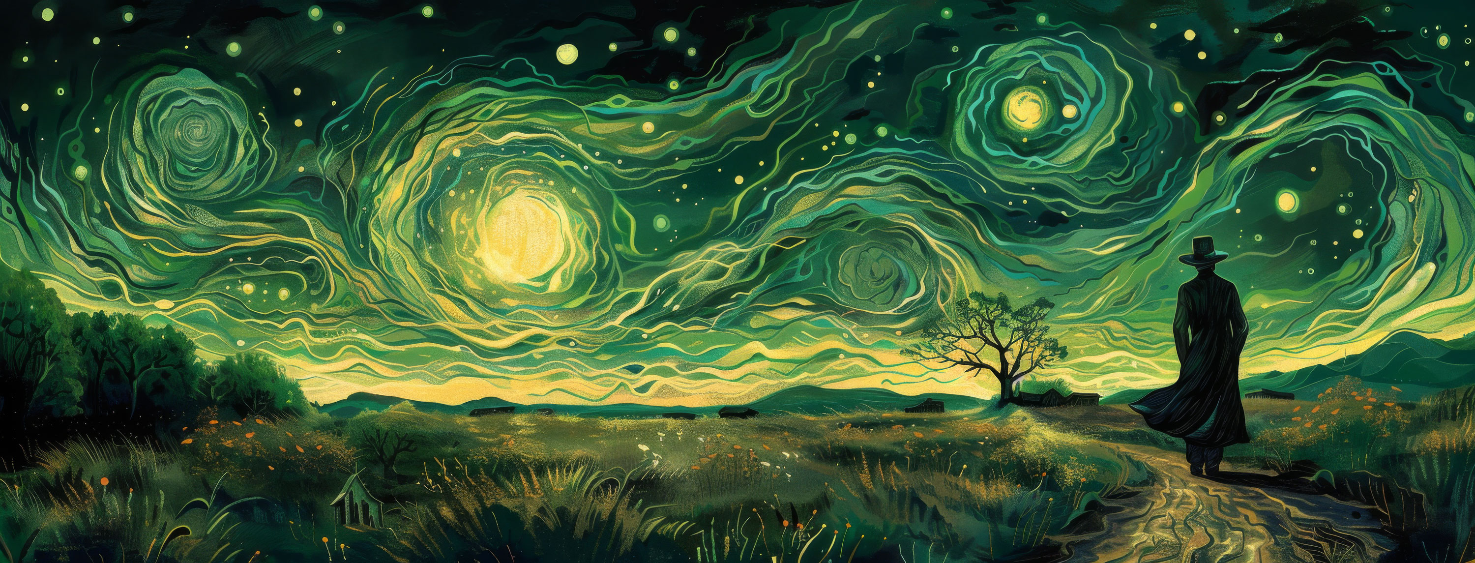 Preview for Starry-night-sky-landscape-st-patricks-background-e1486
