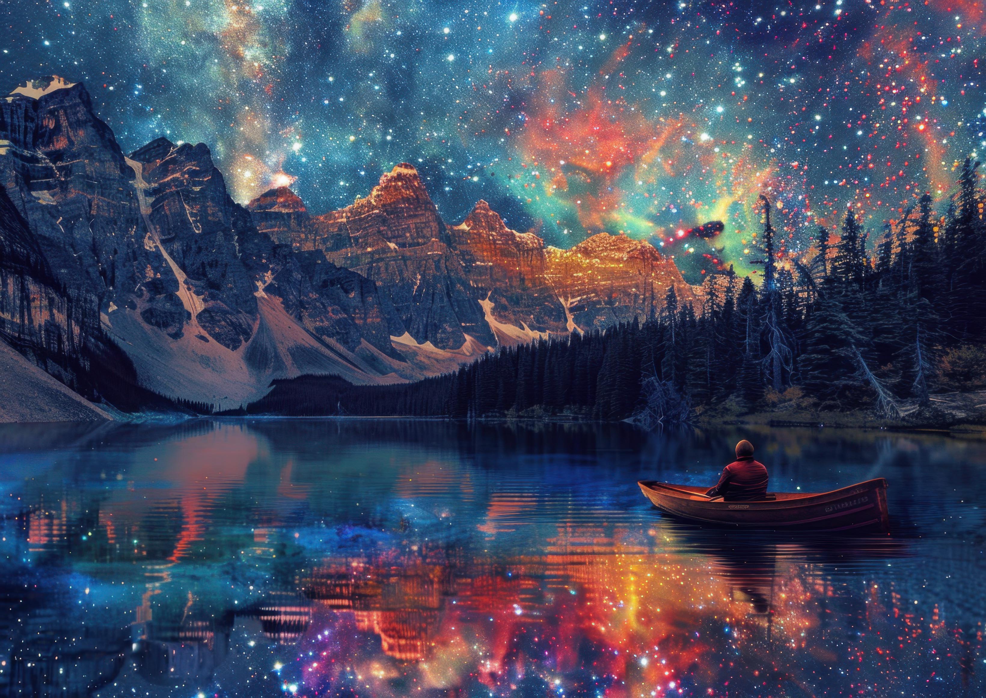 Preview for Serene-night-canoeing-under-stars-astrophotography-photo-backgro-0f8d9