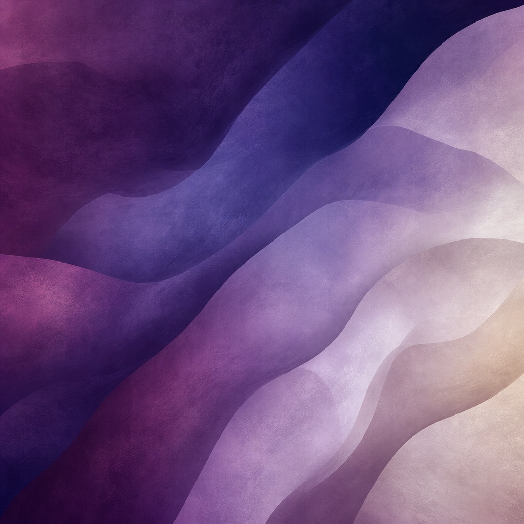 Abstract plum and blue folded gradient shapes with soft light and shadow.
