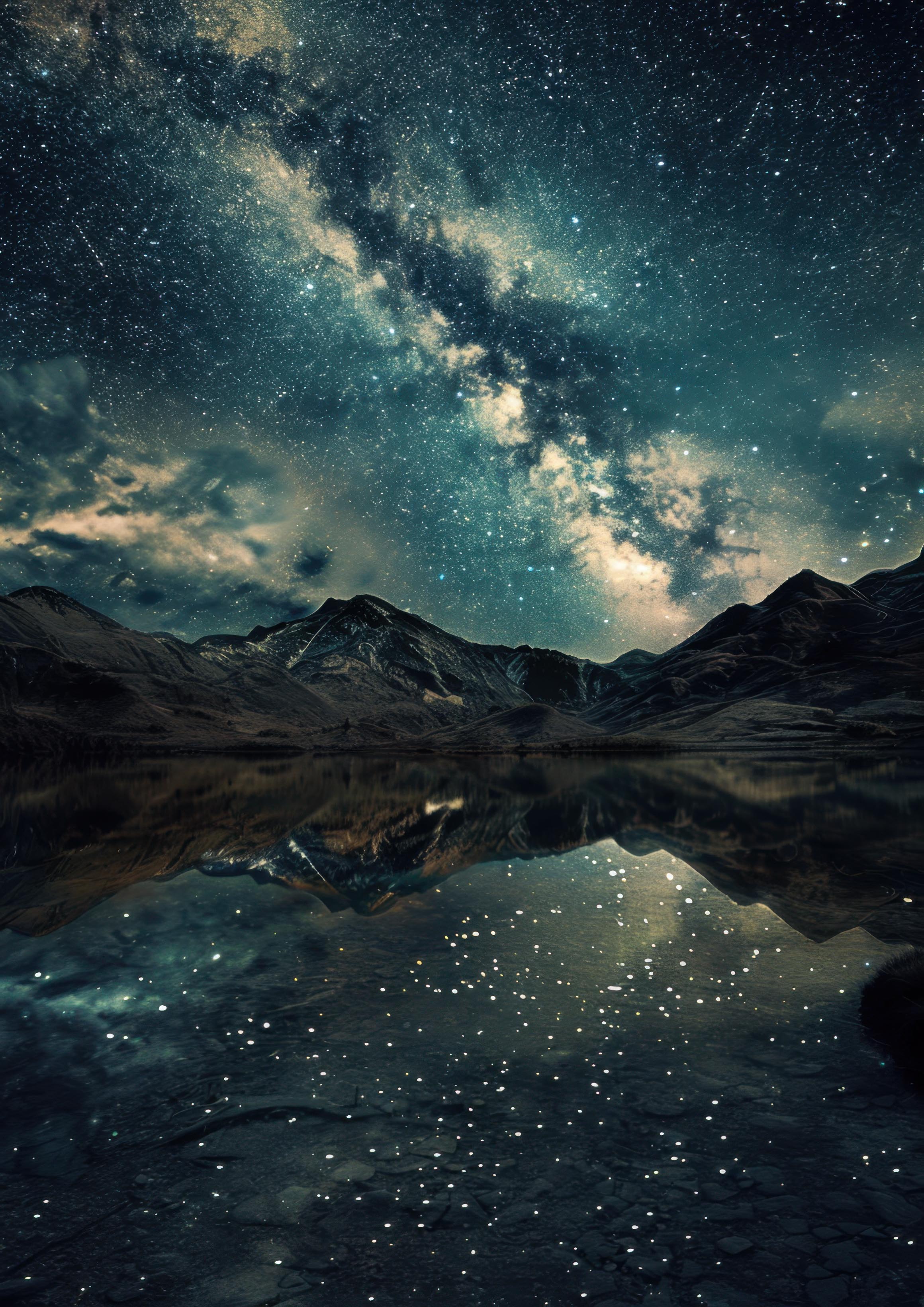 Preview for Starry-night-reflection-astrophotography-photo-background-2c228