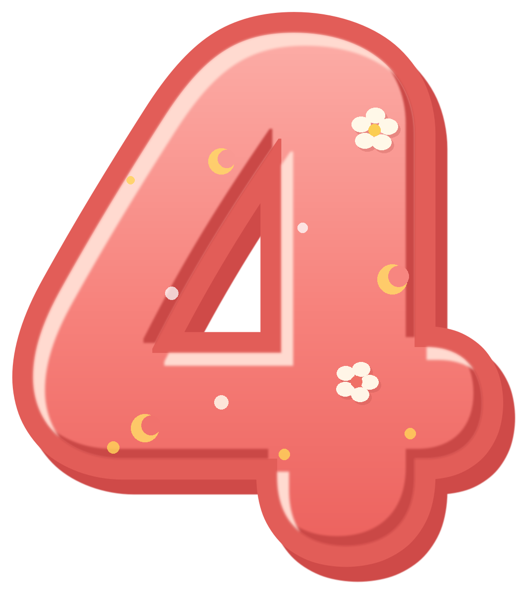 Preview for Birthday Number 4 Sticker