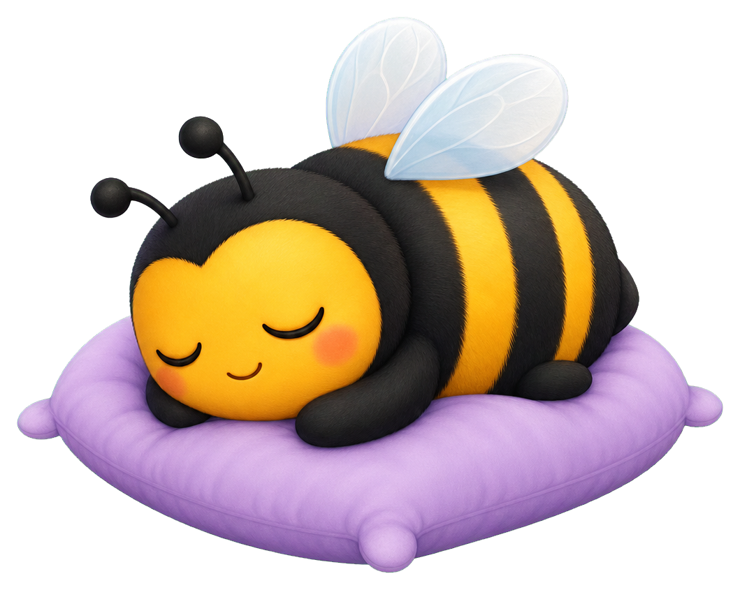 Preview for Sleeping Bee Sticker For Creative Designs