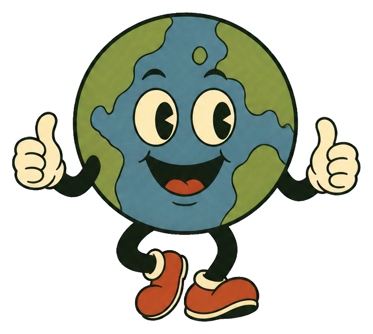Preview for Retro Earth Sticker Graphic For Earth Day Designs