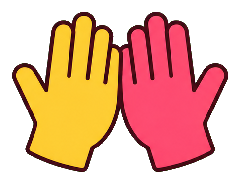 Preview for Two Hands High Five Sticker