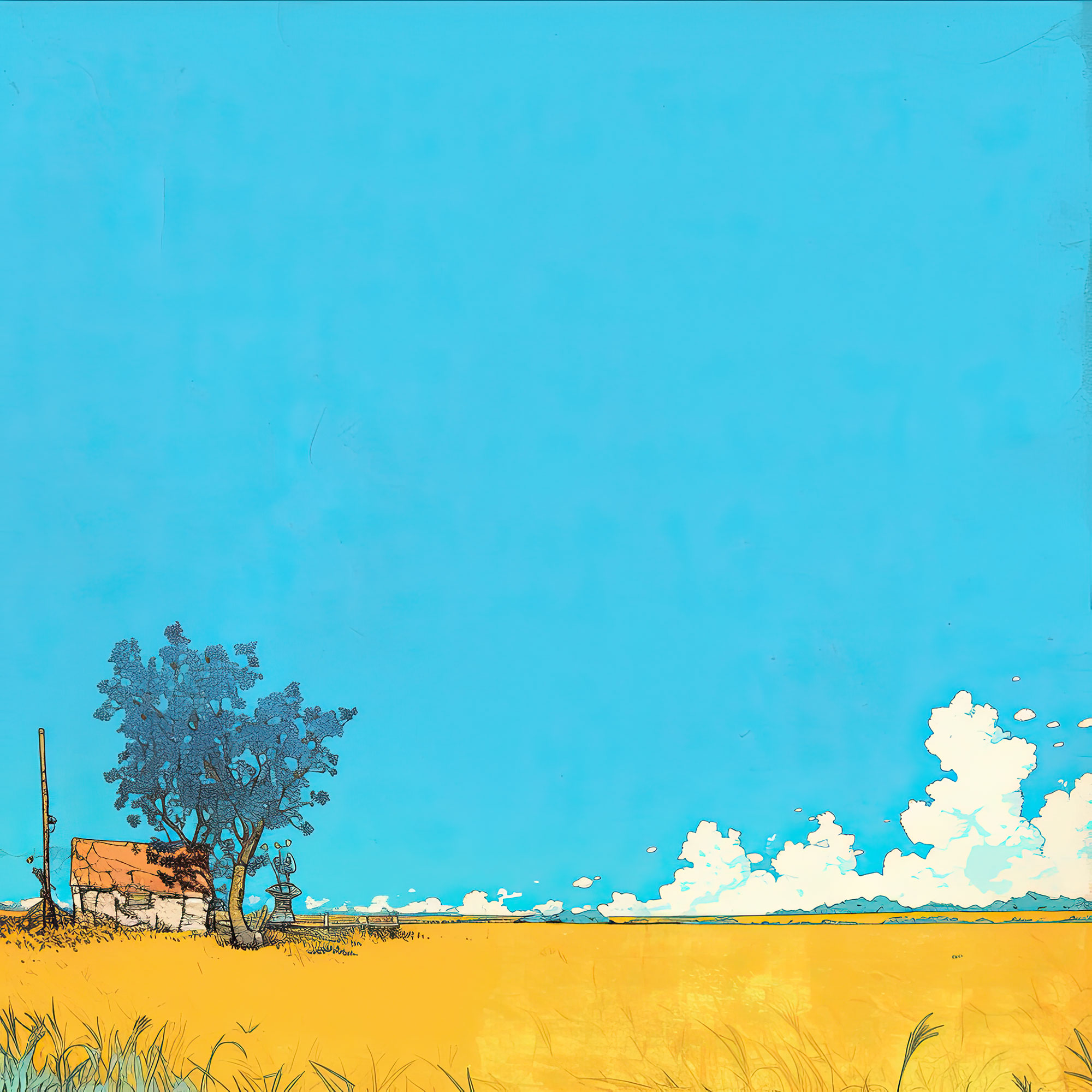 Preview for Serene-landscape-cottage-tree-simple-backdrop-background-d10c0