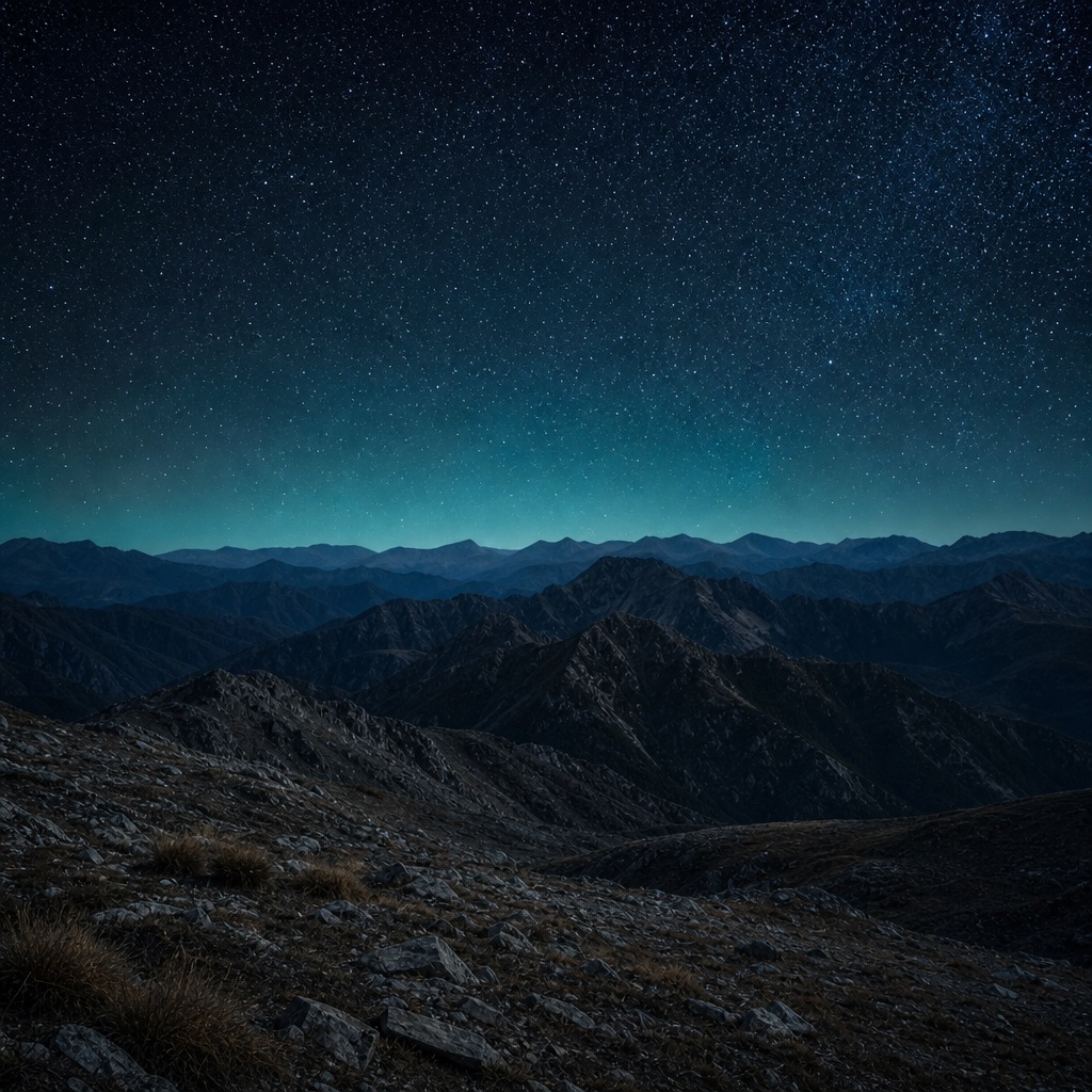Preview for Starry Mountain Landscape Background