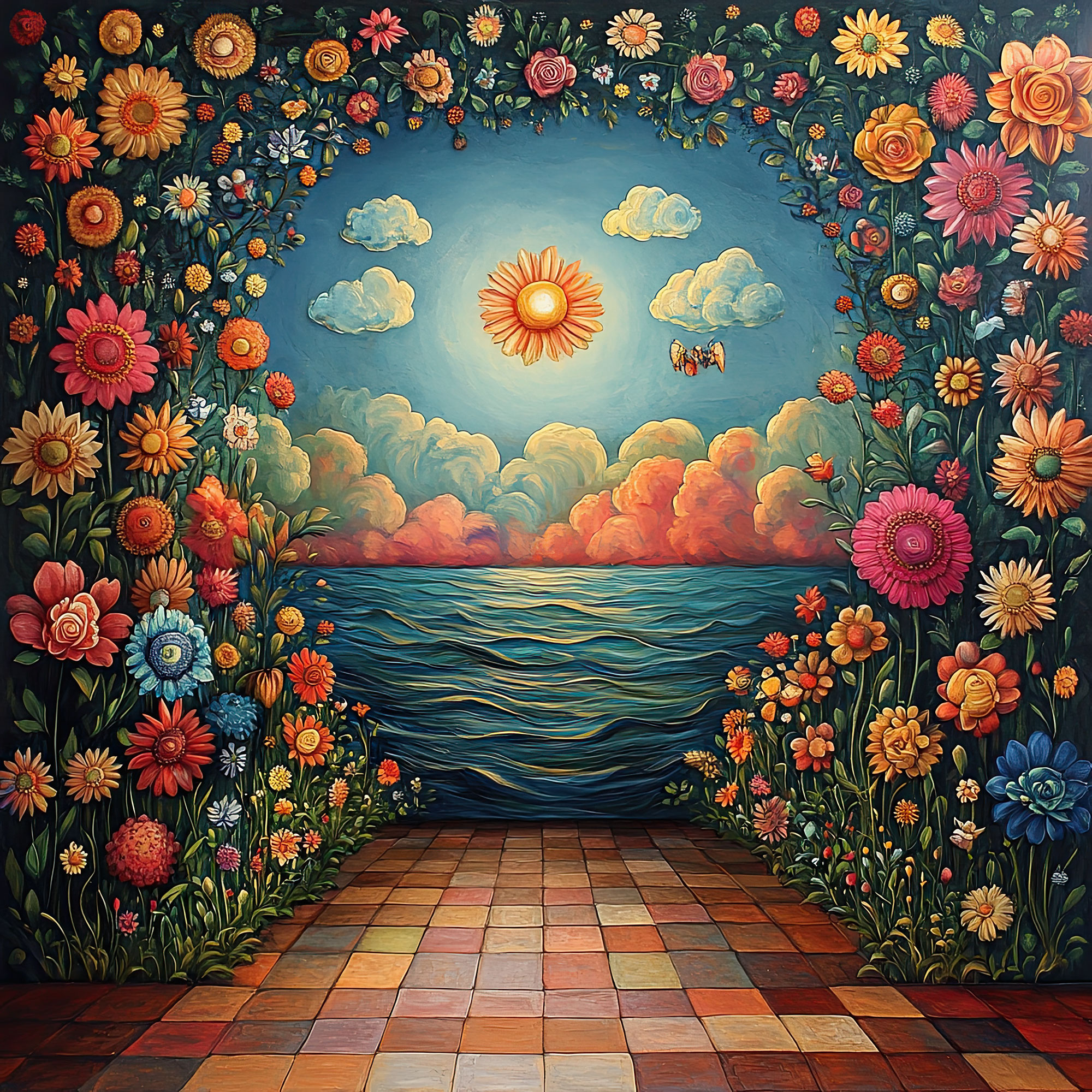 Preview for Floral-pathway-serene-horizon-whimsical-backdrop-background-49d29