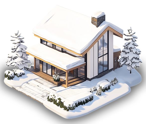 Preview for Modern-winter-home-design-building-sticker-f6007
