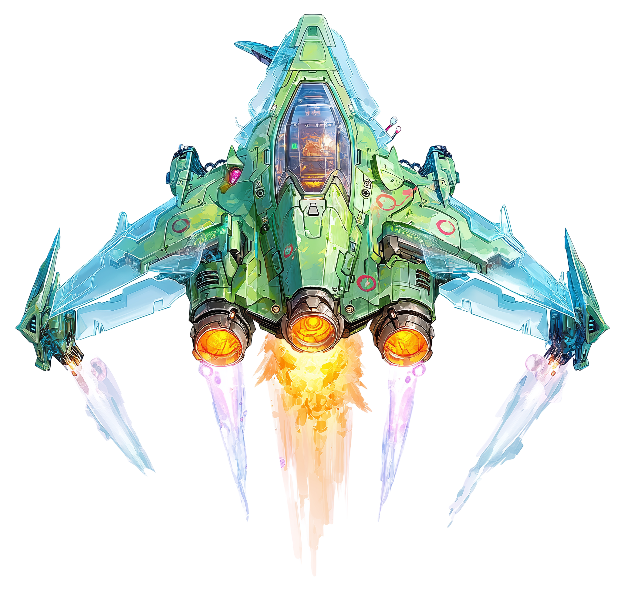 Preview for Futuristic-spaceship-design-sticker-7a89c