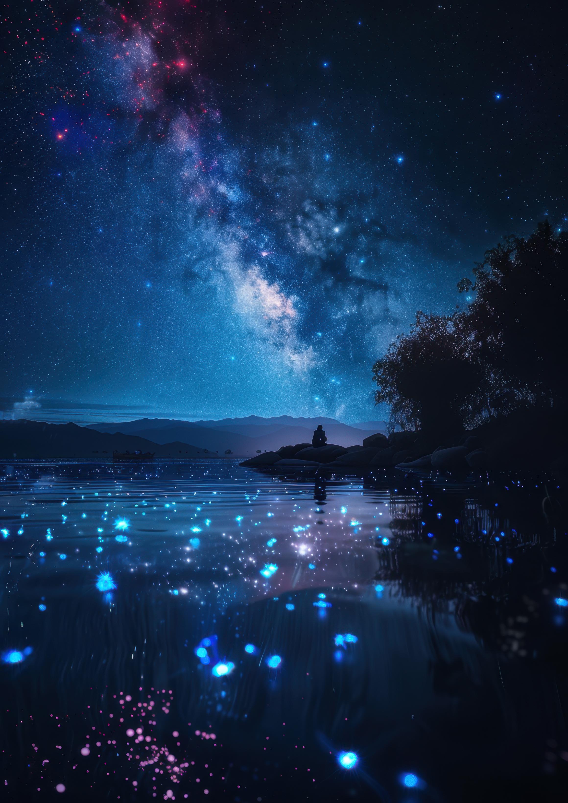 Preview for Glowing-night-sky-water-scene-astrophotography-photo-background-6631e