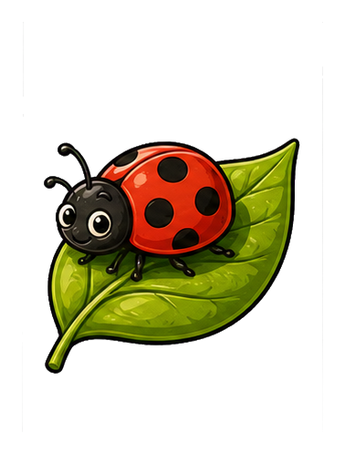 Preview for Ladybug Leaf Sticker