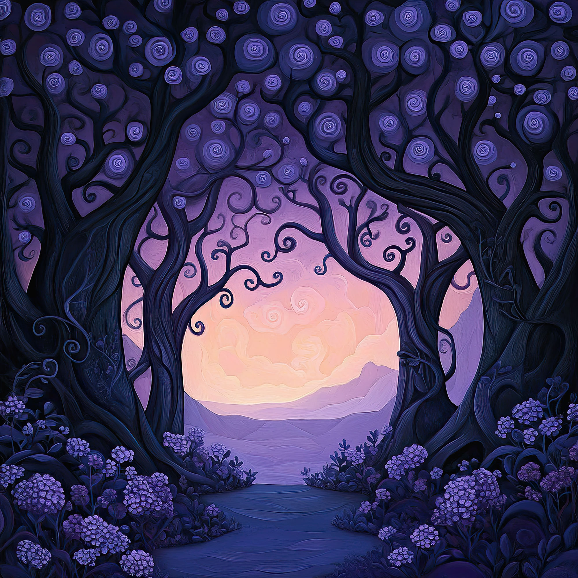 Preview for Mystical-forest-pathway-spooky-backdrop-background-aecc9