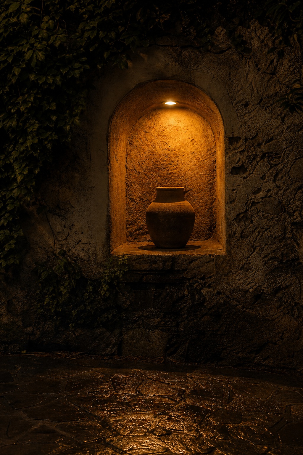 Preview for Isolated Night Light Arched Niche Background