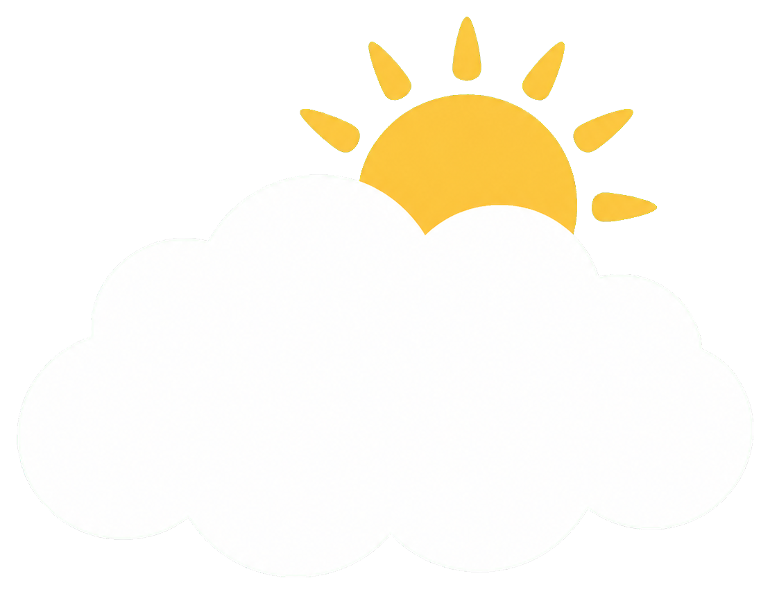 Preview for Cloud With Sun Peek Sticker