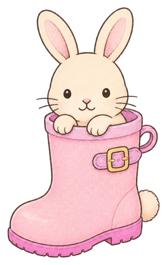 Preview for Kawaii Rabbit In Rain Boot Sticker