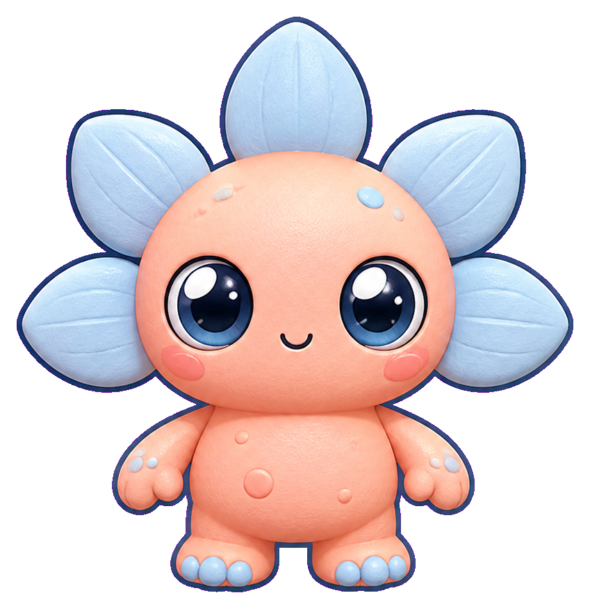 Preview for Peach Star-flower Alien Sticker