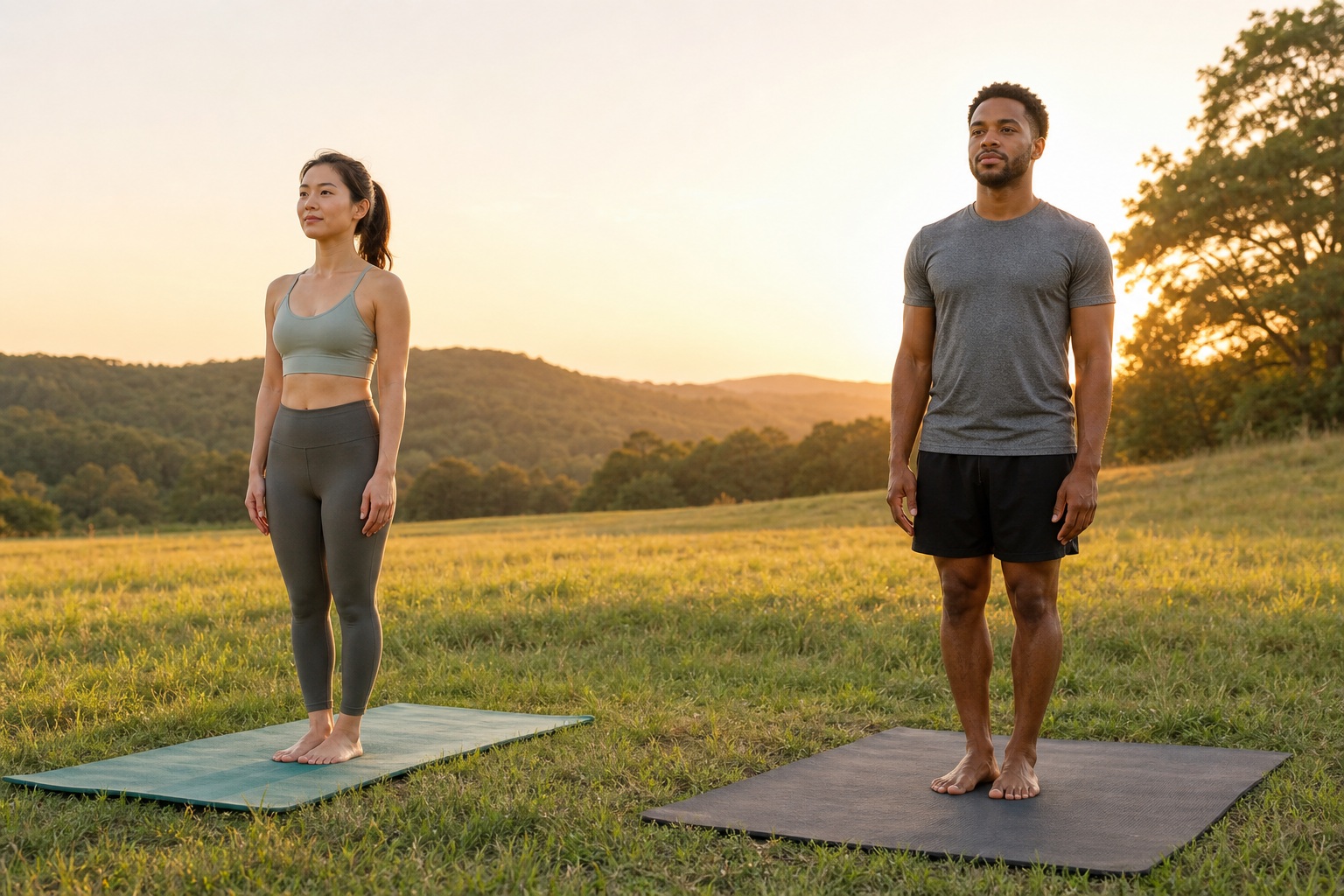 Preview for Friends Standing Practice Yoga Background