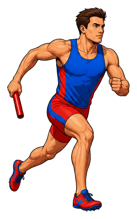 Preview for Cartoon Baton Runner Sticker